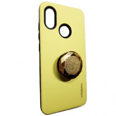 Capa para Xiaomi Mi 8 e Mi 8 Pro - Motomo Lisa com Popsocket Amarela